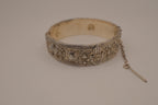 Vintage Hamsa Floral hinged cuff bracelet