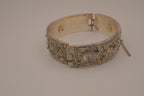 Vintage Hamsa Floral hinged cuff bracelet