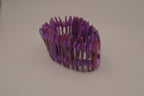 Purple chunky stretch panel cuff bracelet