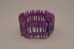 Purple chunky stretch panel cuff bracelet