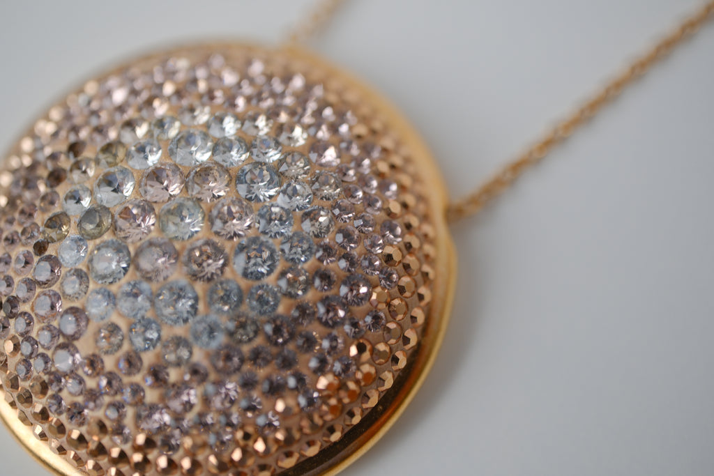 Swarovski Rose Gold plated Large Fun Pendant Necklace