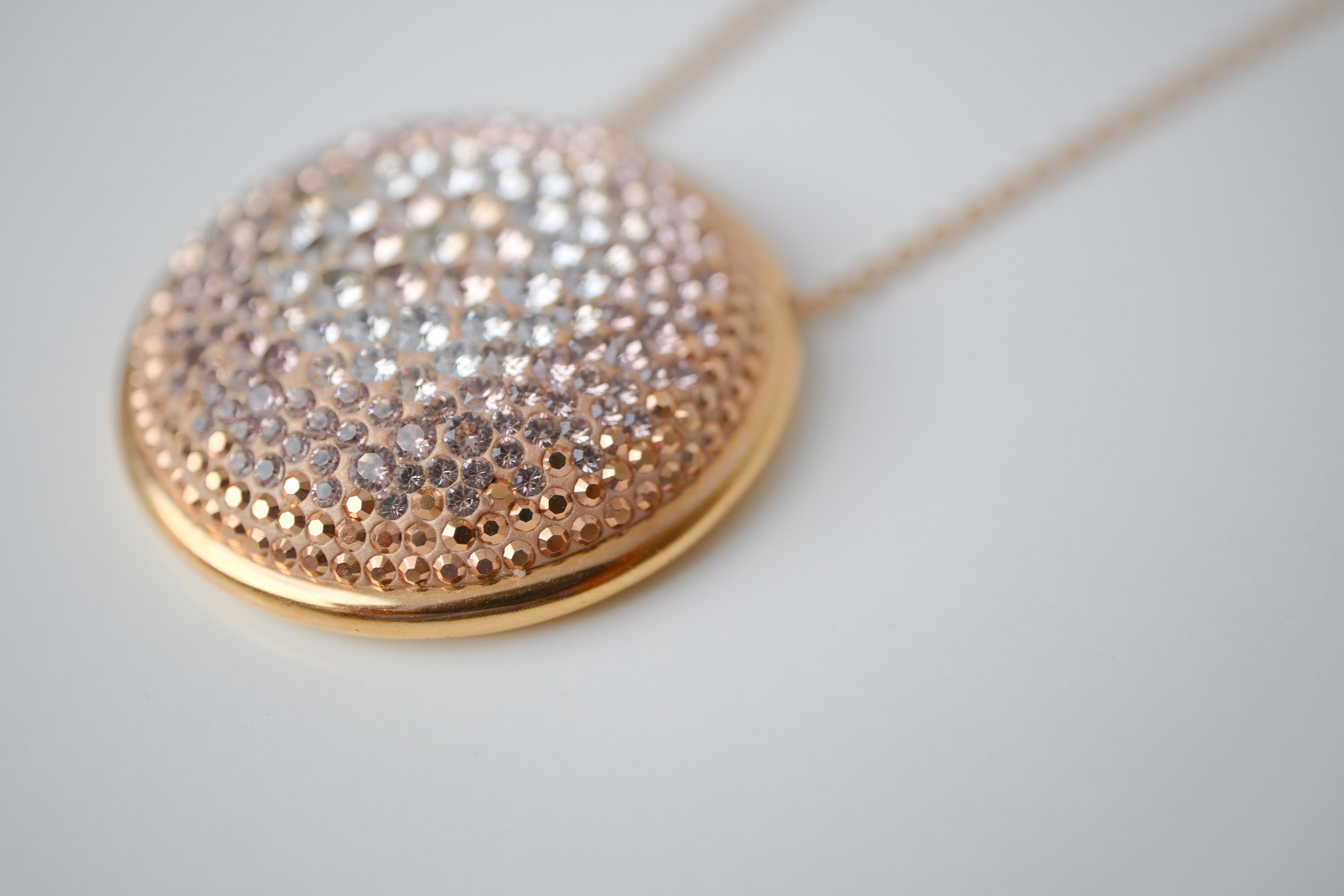 Swarovski Rose Gold plated Large Fun Pendant Necklace