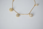 Swarovski Gold plated Crystal Sphere Charm Bracelet
