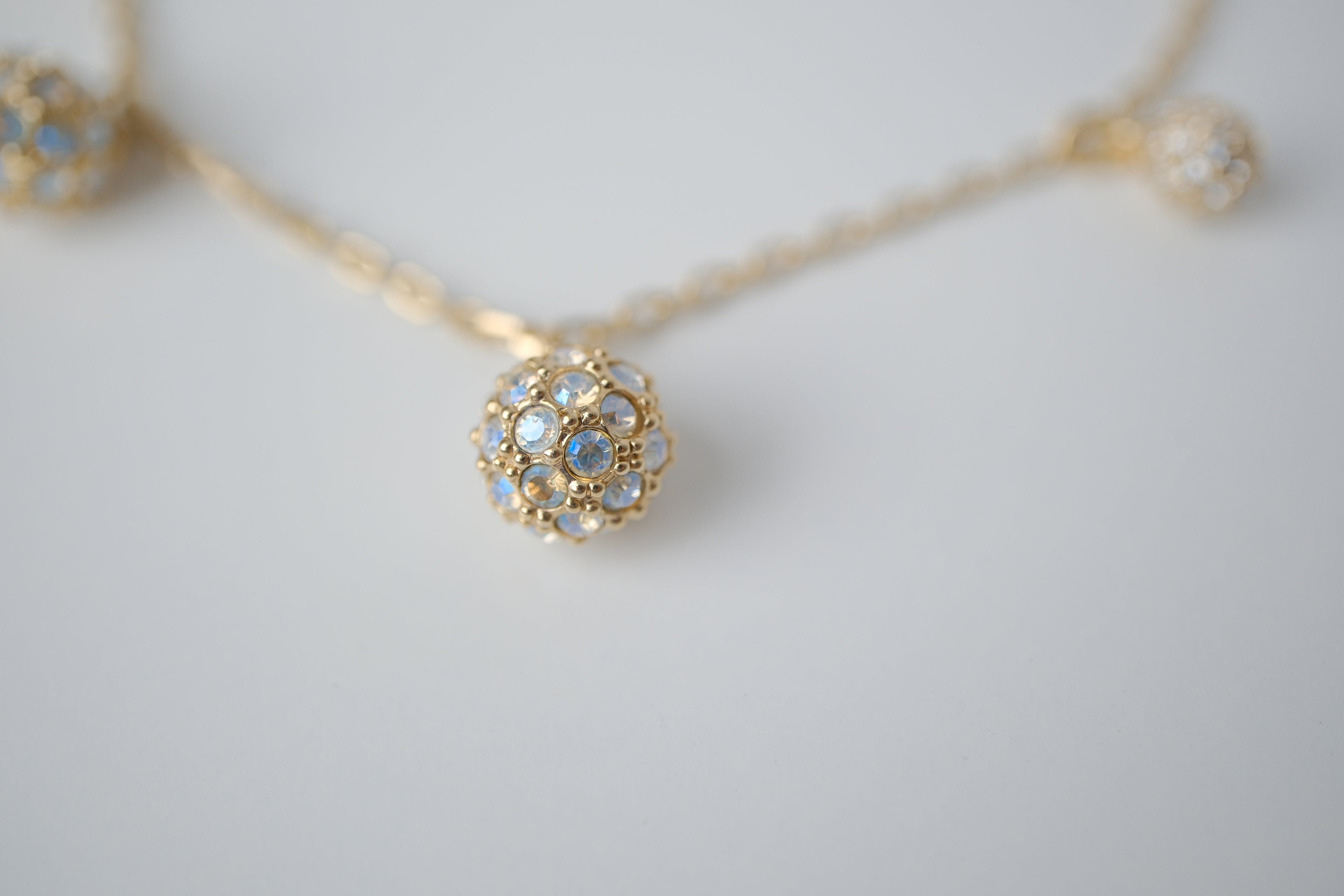 Swarovski Gold plated Crystal Sphere Charm Bracelet