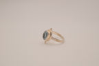 Vintage Sterling silver Oval cut Blue Topaz ring