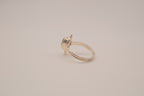 Vintage Sterling silver Oval cut Blue Topaz ring