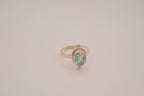 Vintage Sterling silver Oval cut Blue Topaz ring