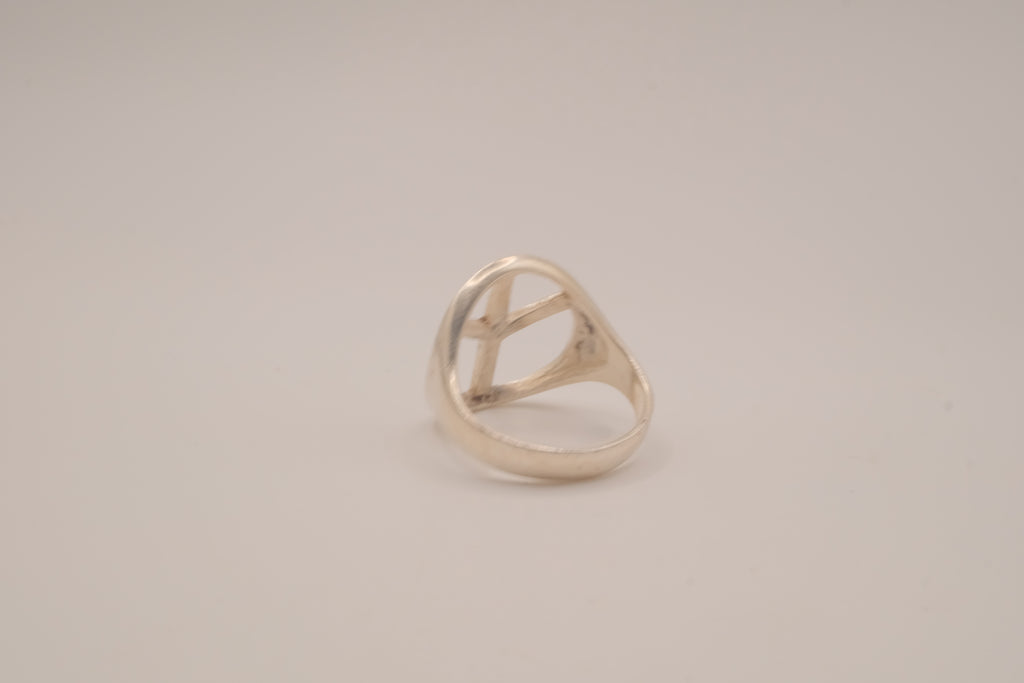 Vintage Sterling silver Peace sign ring