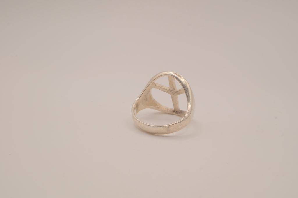 Vintage Sterling silver Peace sign ring