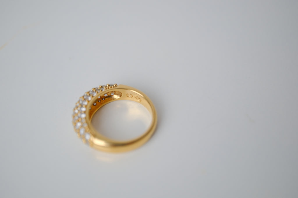 Swarovski Gold & Crystal Cocktail Ring