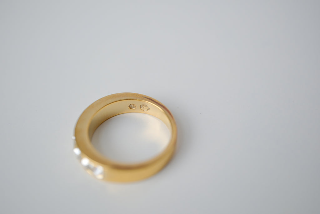 Swarovski Gold-Tone Half Eternity Ring