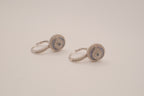 Sterling silver evil eye hoop earring