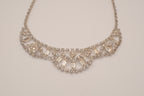 Vintage rhinestone collar bib necklace
