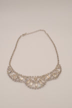 Vintage rhinestone collar bib necklace