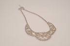 Vintage rhinestone collar bib necklace