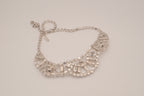 Vintage rhinestone collar bib necklace