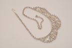Vintage rhinestone collar bib necklace