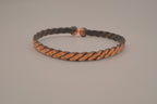 Handcrafted twisted copper arm cuff