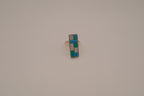 Southwestern-style sterling silver mosaic channel inlay ring