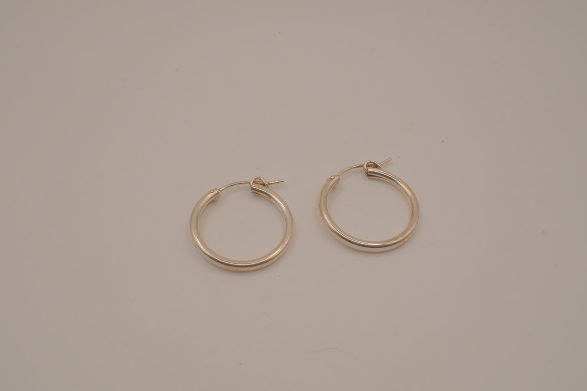 Classic Sterling silver hoop earrings&nbsp;