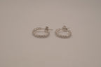 Sterling silver hoop earrings with sparking stones