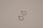 Sterling silver hoop earrings with sparking stones