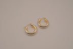 Sterling silver chunky hoop earrings