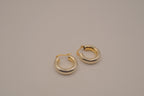 Sterling silver chunky hoop earrings