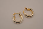 Sterling silver chunky hoop earrings