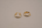 Sterling silver chunky hoop earrings