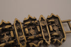 Vintage Liz Claiborne Moroccan-style enameled panel link bracelet