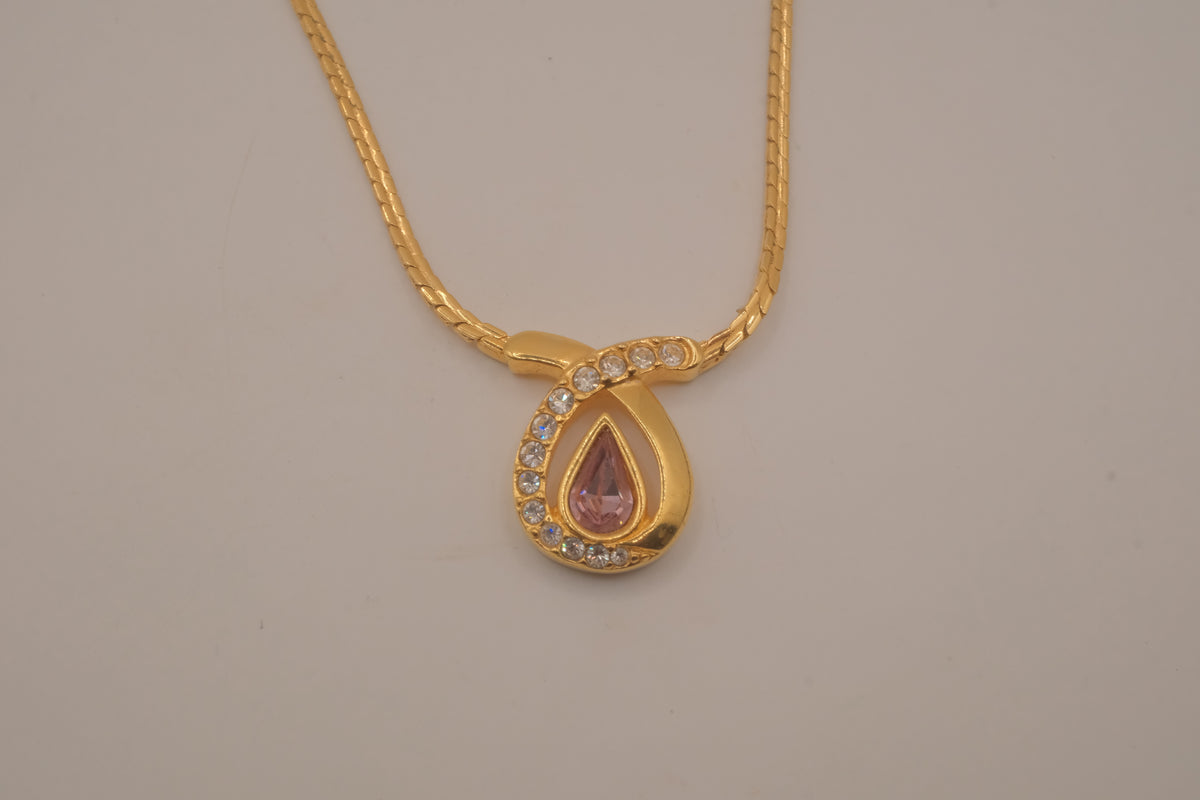 Vintage Swarovski bypass teardrop pendant