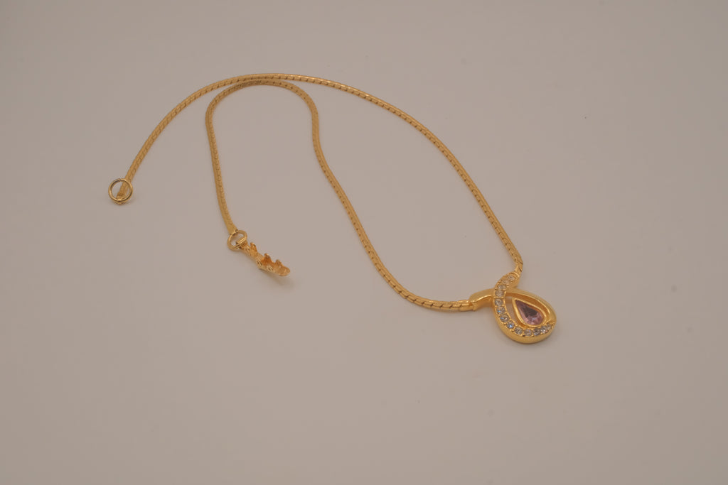 Vintage Swarovski bypass teardrop pendant