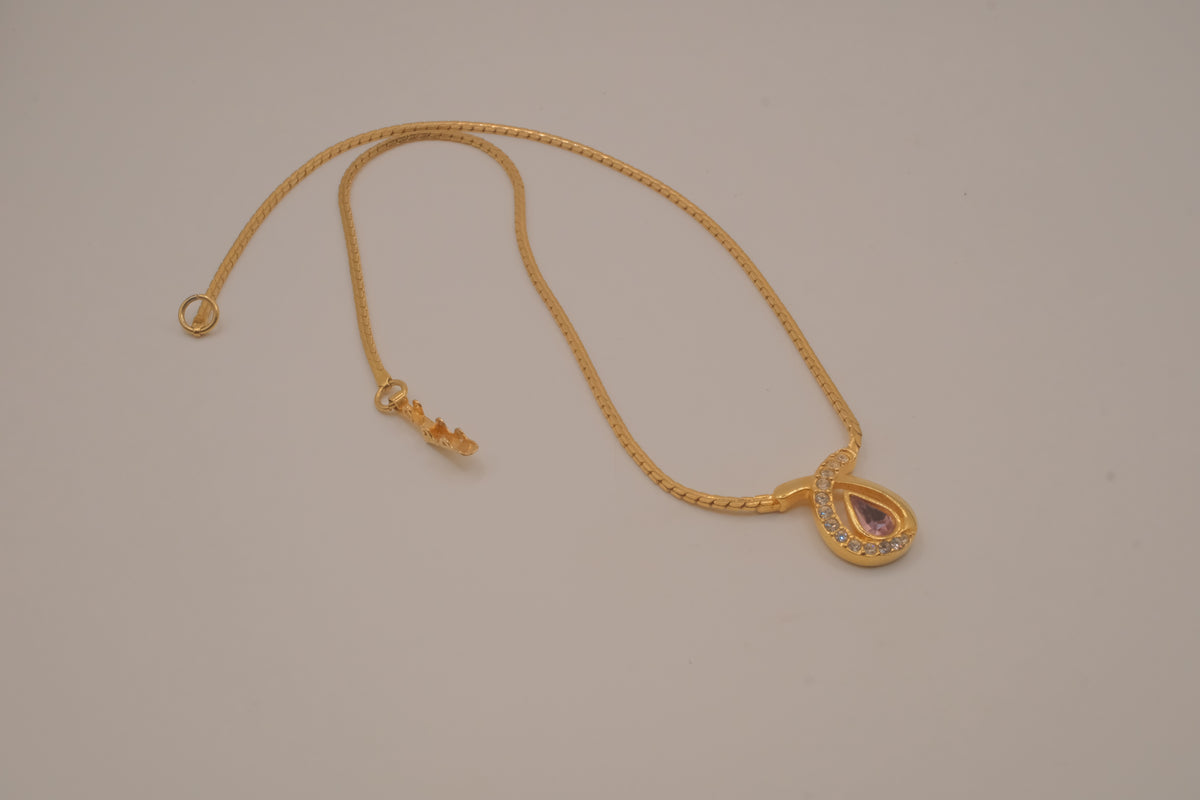 Vintage Swarovski bypass teardrop pendant