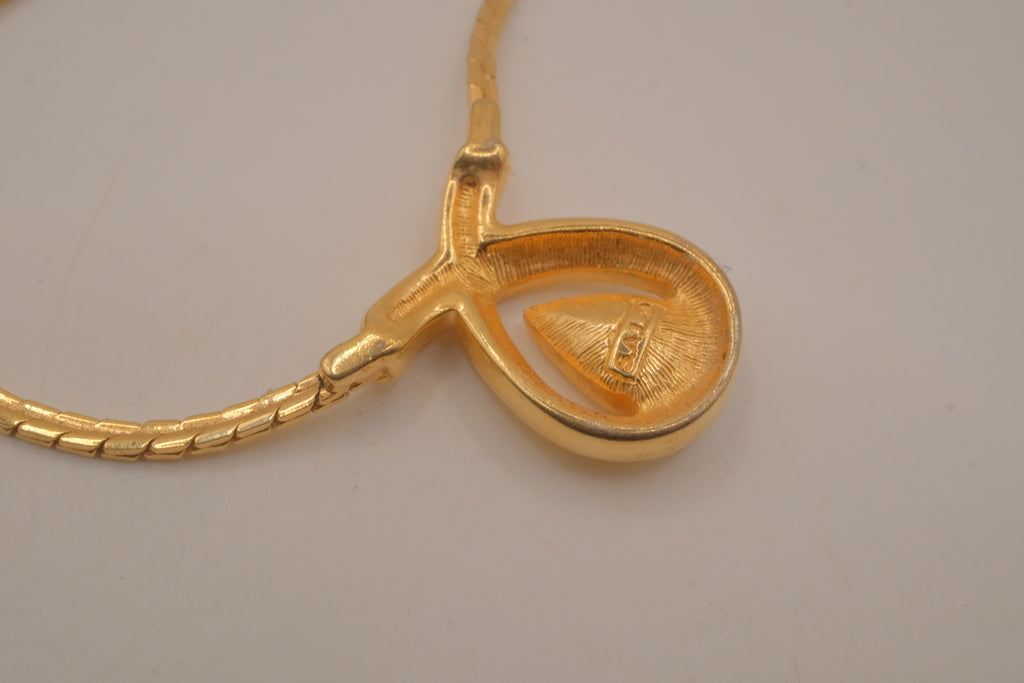 Vintage Swarovski bypass teardrop pendant