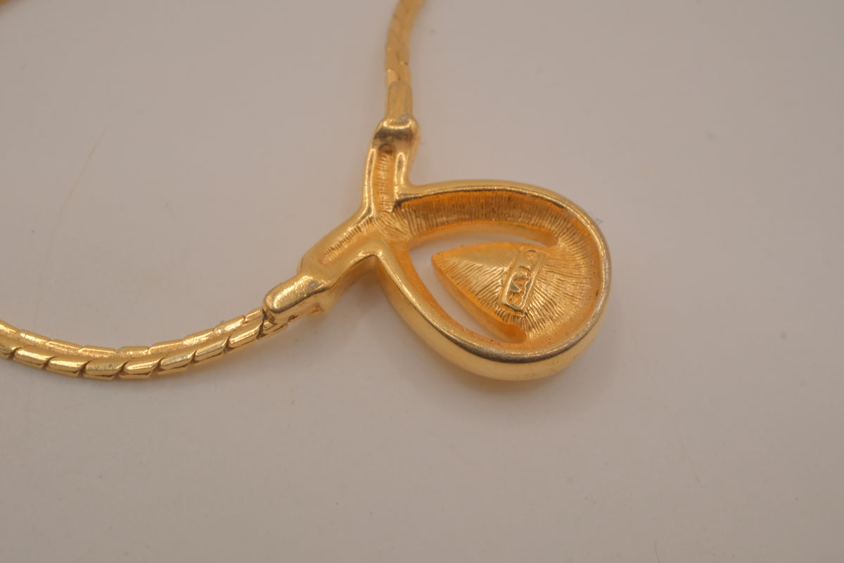 Vintage Swarovski bypass teardrop pendant