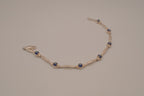 Sterling silver evil eye protection bracelet