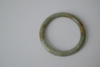 Natural Jadeite 'Moss in Snow" Bangle