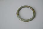 Natural Jadeite 'Moss in Snow" Bangle