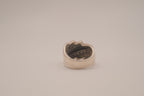 Vintage Sterling silver two-tone cocktail ring