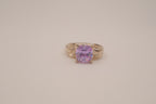 Vintage Sterling silver two-tone cocktail ring