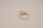 Vintage Sterling silver Lavender amethyst gemstone solitaire ring
