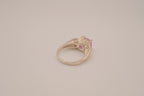 Vintage Sterling silver Lavender amethyst gemstone solitaire ring