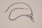 Vintage mid century Cobalt blue rhinestones necklace