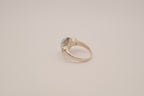 Sterling silver Larimar and Blue Topaz ring