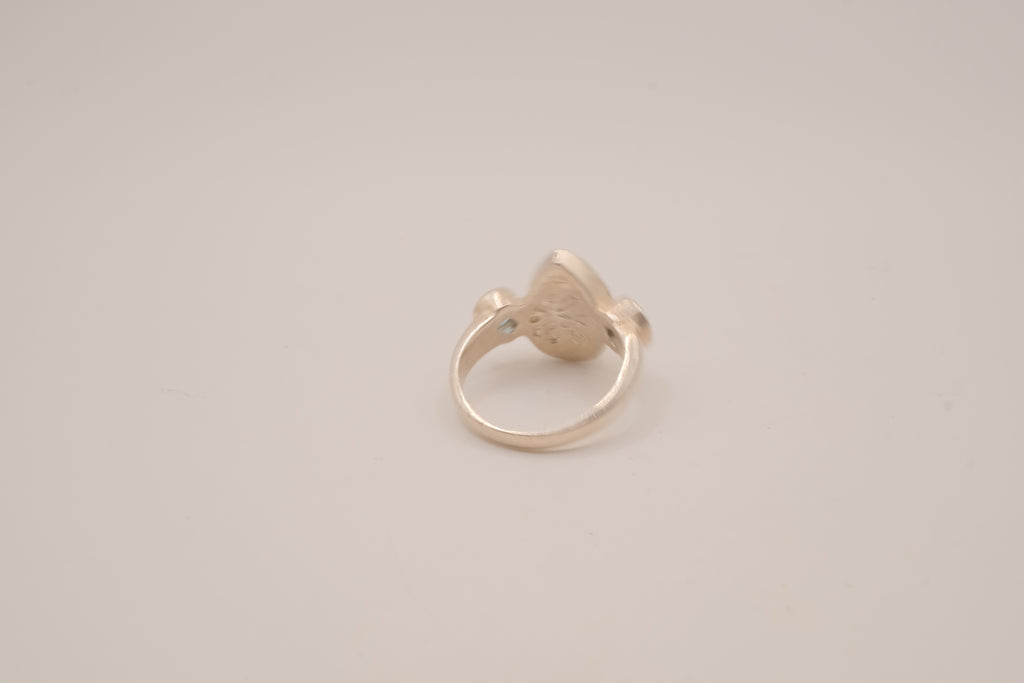 Sterling silver Larimar and Blue Topaz ring