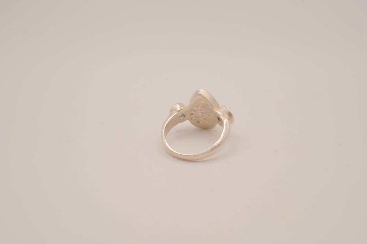 Sterling silver Larimar and Blue Topaz ring