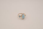 Sterling silver Larimar and Blue Topaz ring