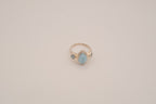 Sterling silver Larimar and Blue Topaz ring