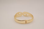 Vintage mid-century hinged clamper cuff bracelet